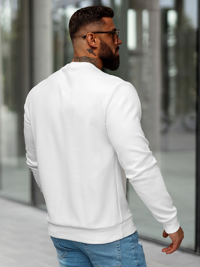 Hanorac bărbați alb OZONEE O/P2027Z