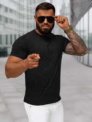 Tricou bărbați negru OZONEE O/QQ1389