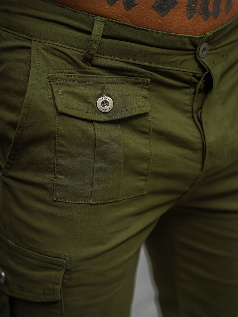 Pantaloni scurti chino bărbați verde OZONEE NB/MP0188MV