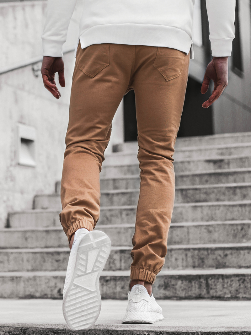 Pantaloni jogger bărbați camel OZONEE A/829