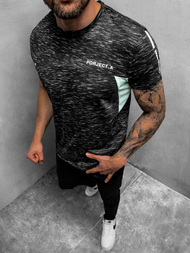 Tricou bărbați negru OZONEE JS/SS11126Z