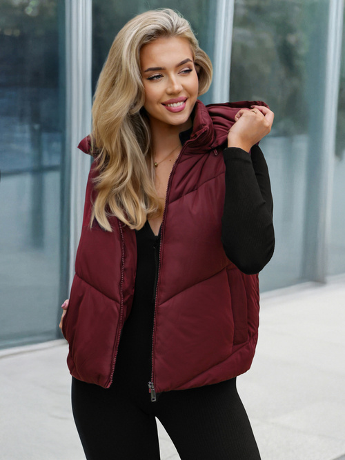 Vestă femei bordo OZONEE JS/16M9291/06