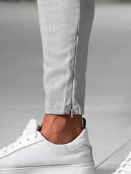 Pantaloni chino bărbaţi gri OZONEE DJ/3300Z