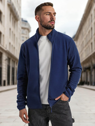 Hanorac cu fermoar bărbați bleumarin OZONEE JS/HH016/25