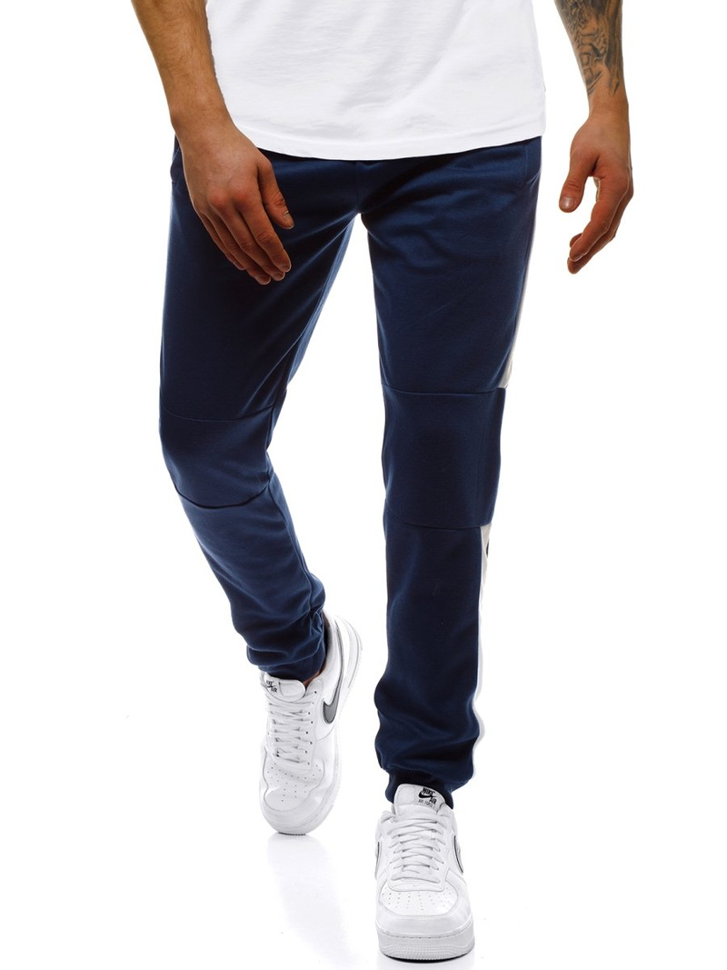 Pantaloni de trening bărbaţi albastru marin OZONEE JS/JZ11013