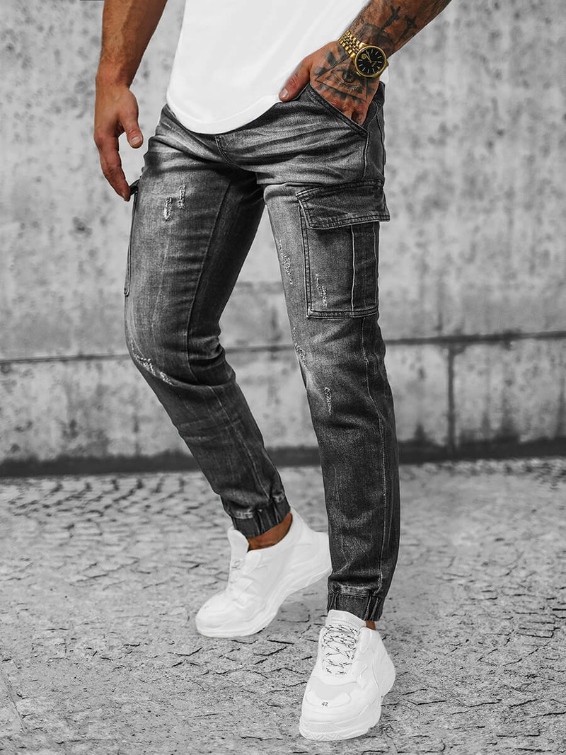 Pantaloni jogger bărbați negri OZONEE NB/MP0130N