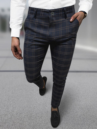 Pantaloni chino bărbaţi albastru marin OZONEE DJ/5632