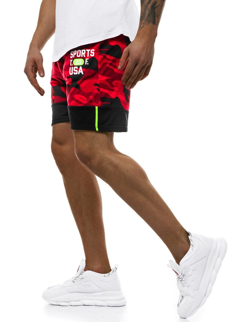 Pantaloni scurti bărbați rosii OZONEE JS/KK300158