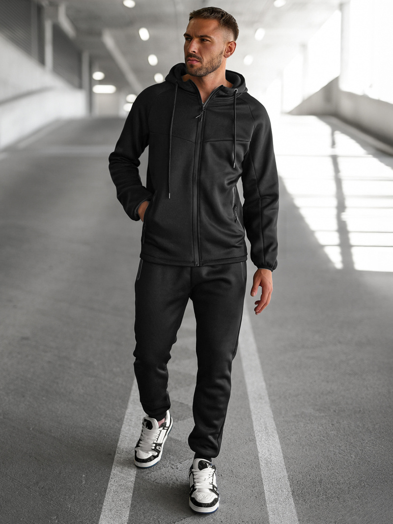 Compleu sport bărbaţi negru OZONEE JS/8C1967/3