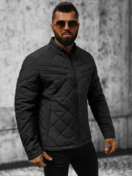 Jachetă de primăvară bărbați neagră OZONEE JS/22M309/392