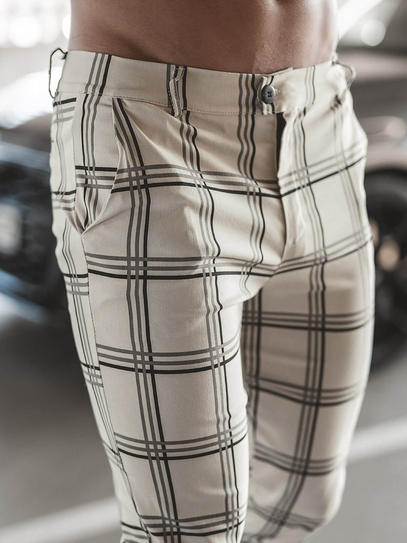 Pantaloni Chino Bărbaţi Bej OZONEE O/P4028Z