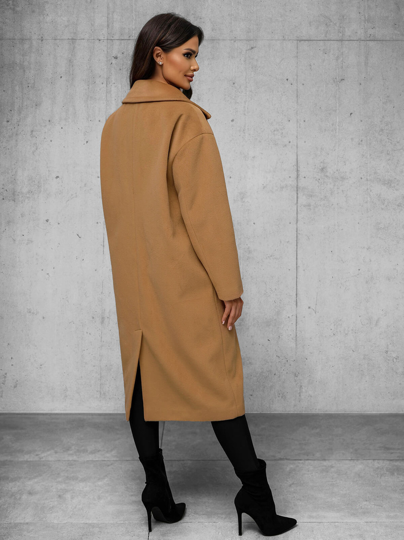 Palton de dama camel OZONEE JS/11Z8161