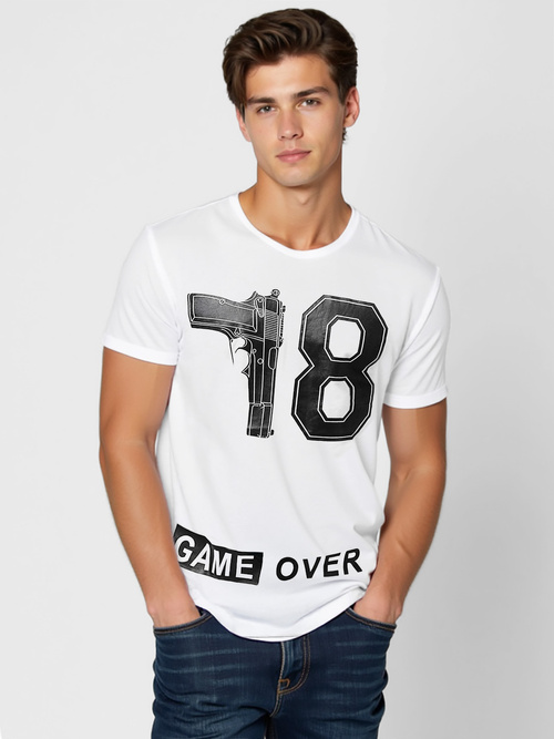 Tricou bărbați alb OZONEE O/T123/1Z