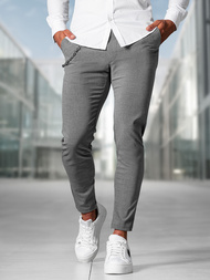 Pantaloni chino bărbaţi gri închis OZONEE DJ/3300Z