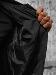 Jachetă de primăvară bărbați neagră OZONEE JS/84M3020/392