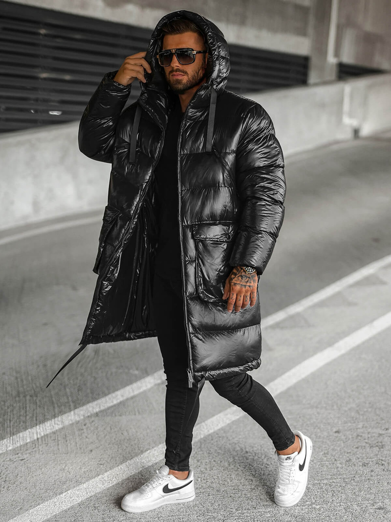 Geacă de iarnă bărbați negru OZONEE O/M3205Z