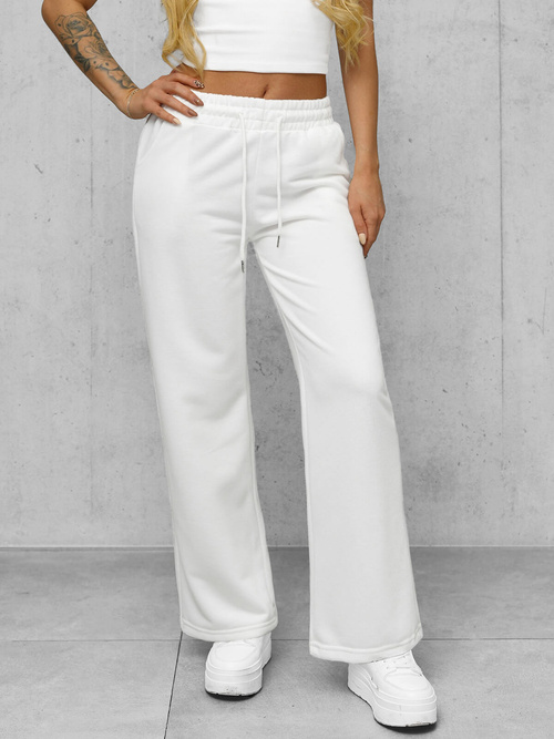 Pantaloni de training femei albi OZONEE JS/92K503/1