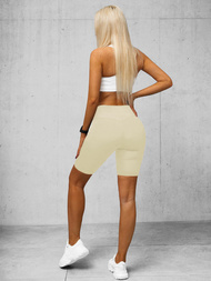 Colanți scurți de damă écru OZONEE O/K5-J