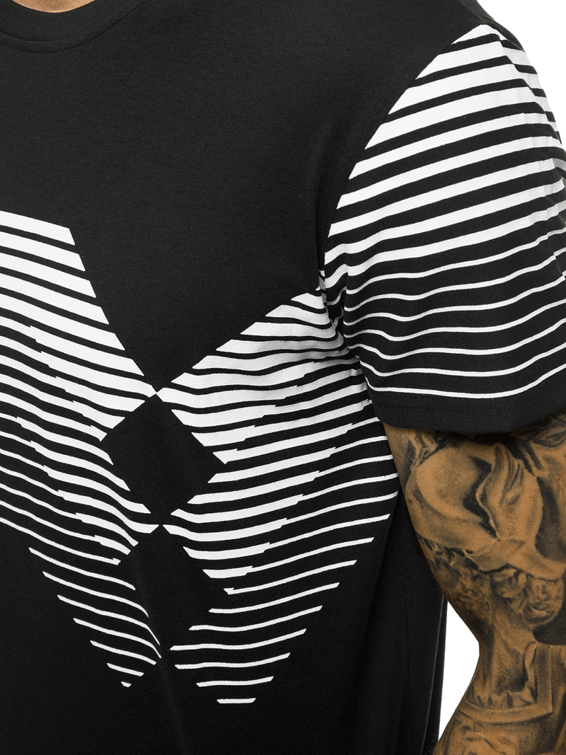 Tricou bărbați negru OZONEE JS/KS2058