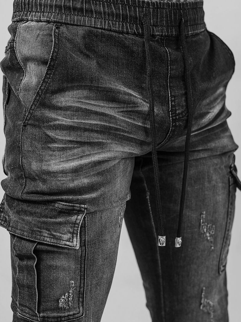 Pantaloni jogger bărbați negri OZONEE NB/MP0130N