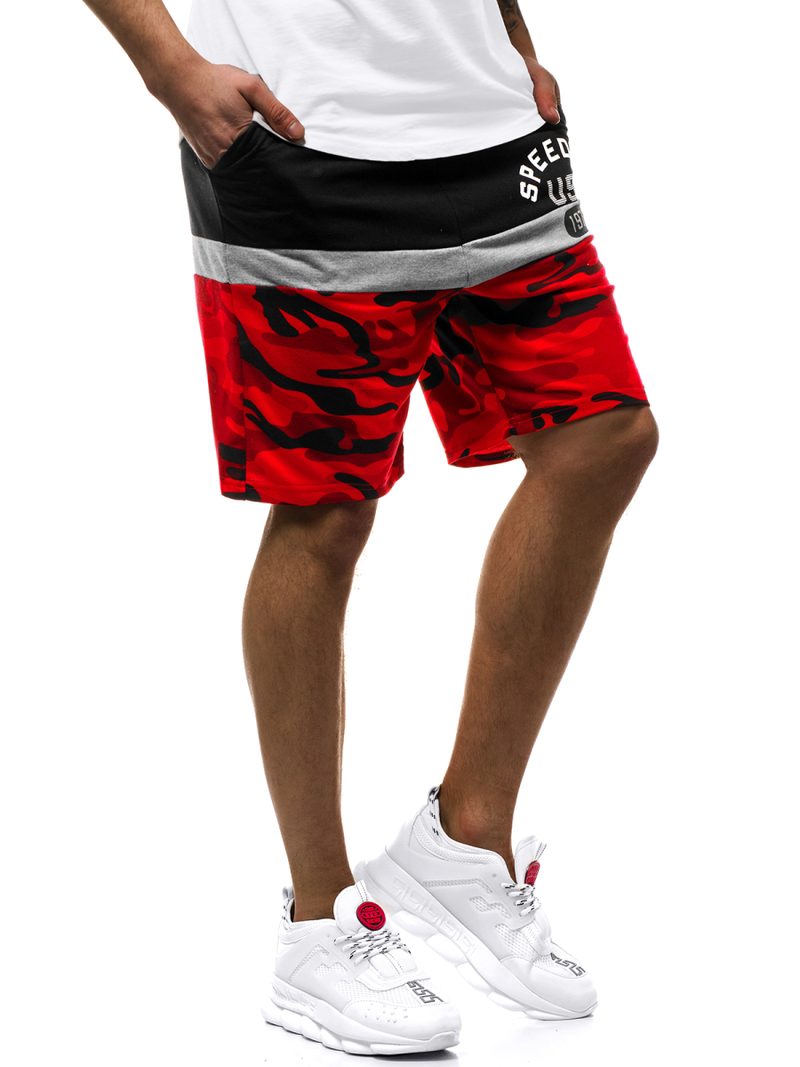 Pantaloni scurti bărbați rosii OZONEE JS/KK300157