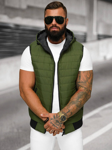 Vestă bărbați verde OZONEE JS/MY88Z