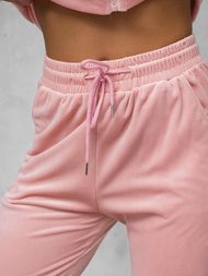 Compleu dama din catifea roz deschis OZONEE JS/35C1610/20