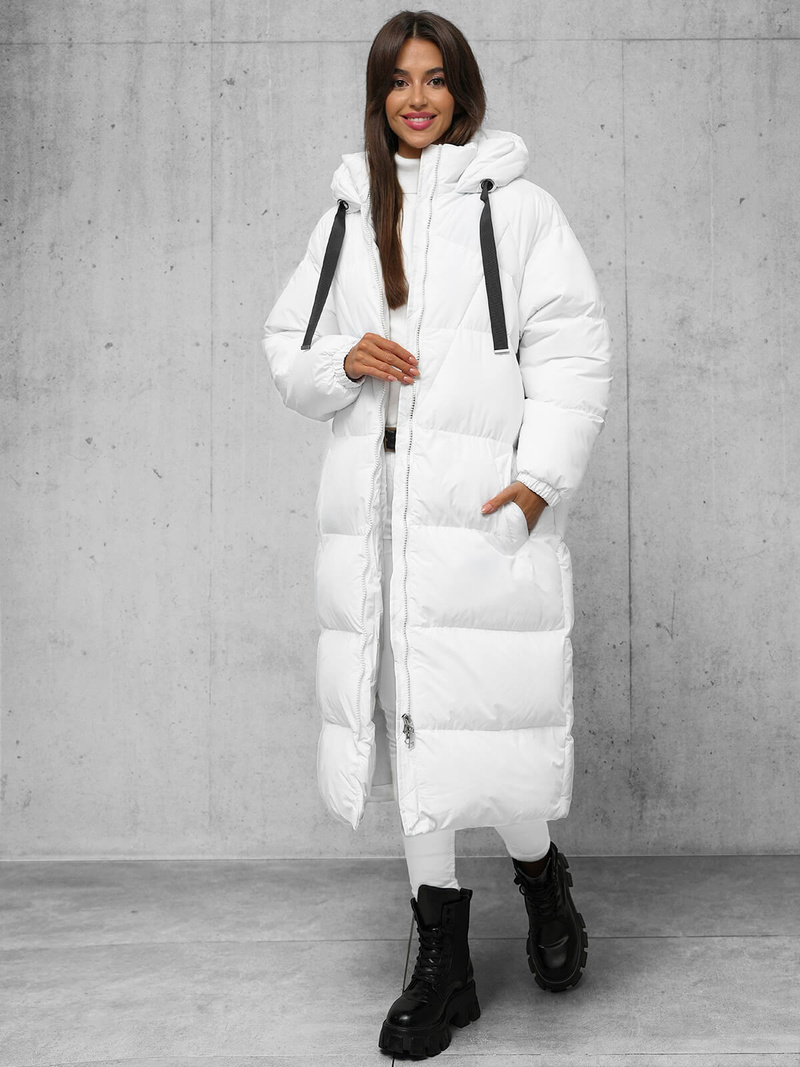 Geacă de femei alb OZONEE JS/5M3163/281Z