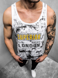 Tricou bărbați alb OZONEE JS/SS11037Z