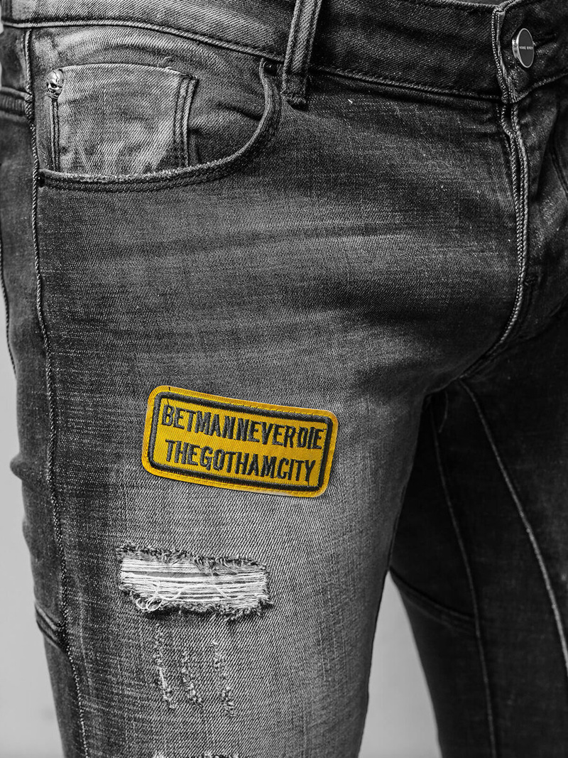 Blugi bărbaţi negri OZONEE NB/MP0047NZ