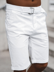 Pantaloni scurti chino bărbați albi OZONEE T/XX160085/6