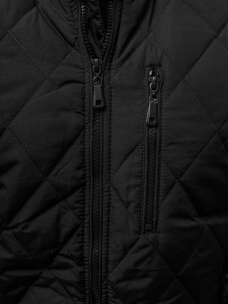 Jachetă de primăvară bărbați neagră OZONEE JS/5M3109/392