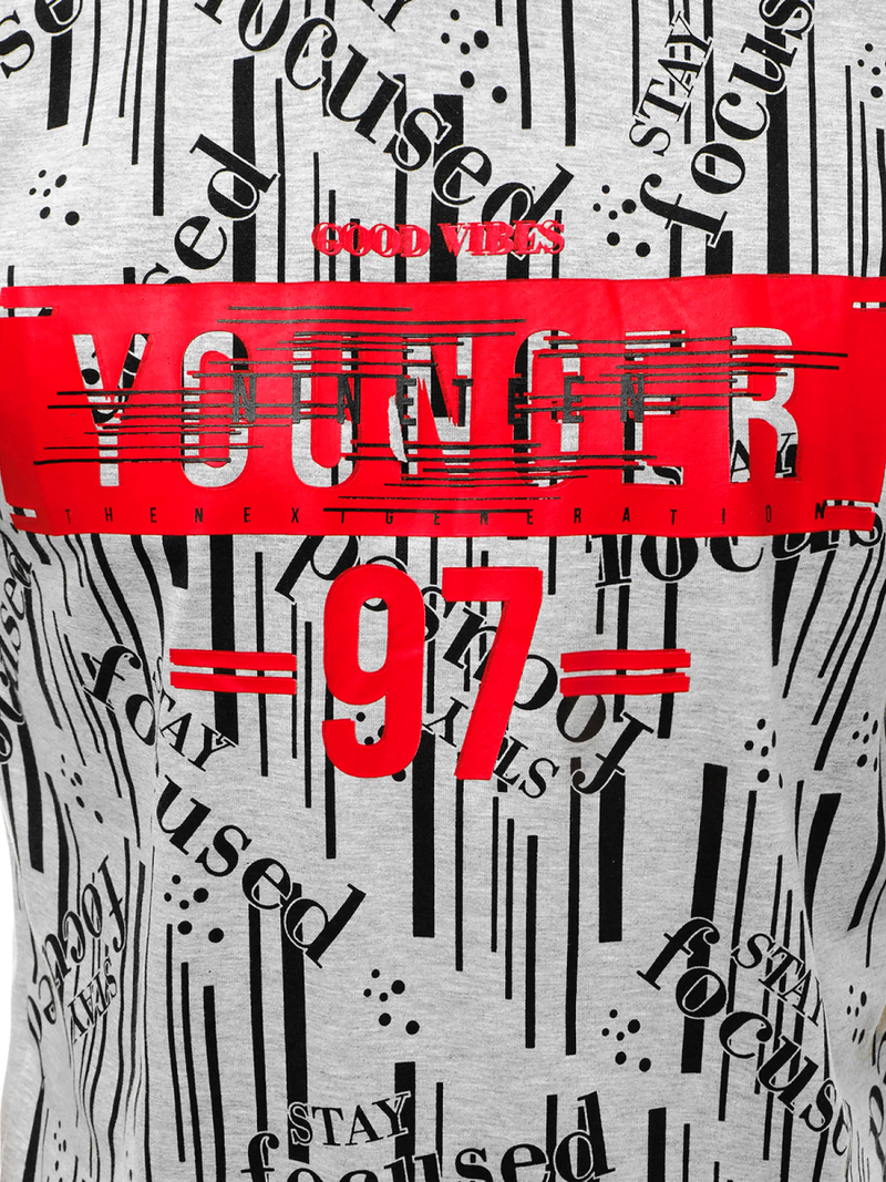 Tricou bărbați gri OZONEE JS/KS1993Z