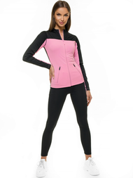 Hanorac femei roz-negru OZONEE JS/HD149/25