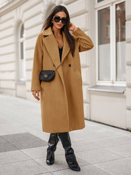 Palton de dama camel OZONEE JS/11Z8161