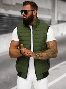 Vestă bărbați verde OZONEE JS/MY77Z