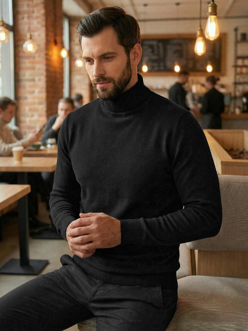 Pulover bărbați negru OZONEE JS/59B3603/3