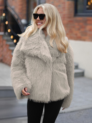 Geacă de femei gri-bej OZONEE JS/61M8515/92