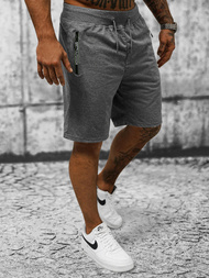 Pantaloni scurți sport bărbați antracit OZONEE JS/8K922