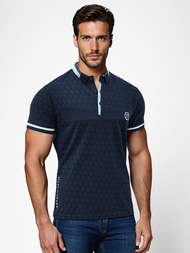 Tricou polo bărbați bleumarin OZONEE O/QQ922