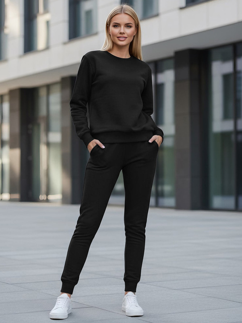 Trening dama doua piese negru OZONEE JS/CKW01