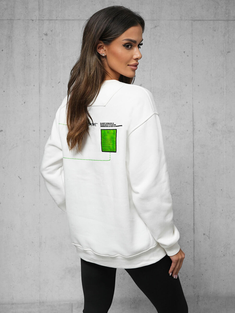 Bluză oversize albă OZONEE O/SWE23022Z