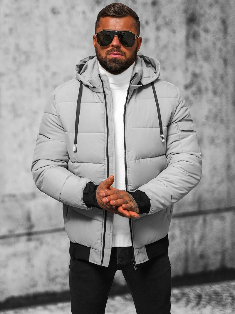 Geacă de bărbați gri OZONEE JS/31M5006