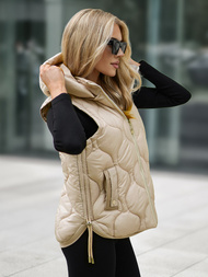 Vestă femei bej OZONEE JS/5M3235/62