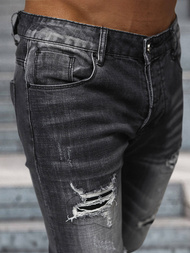 Blugi bărbaţi negri OZONEE NB/MP0075N