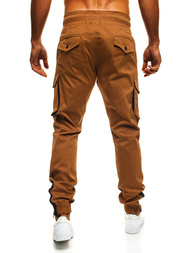 Pantaloni jogger bărbați camel închis OZONEE A/705