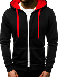 Hanorac bărbați neagră-roșie OZONEE JS/2013