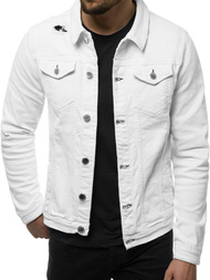 Geacă de blugi bărbați albă OZONEE G/602