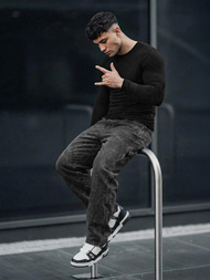 Blugi bărbaţi antracit OZONEE O/KK2828/5Z