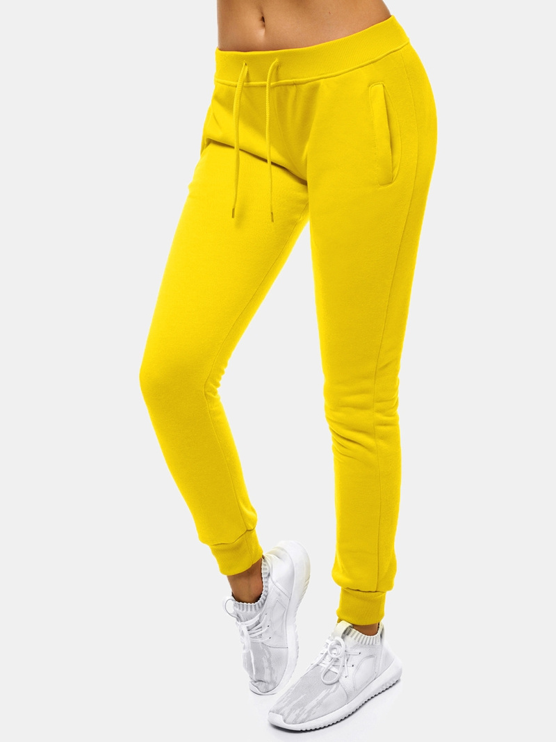 Pantaloni de training femei galben OZONEE JS/CK01
